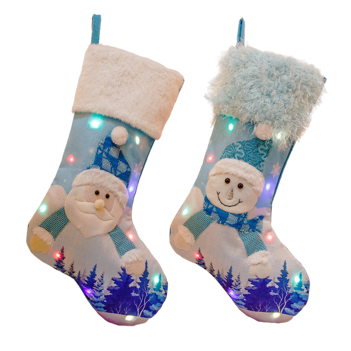 New Year Christmas Decor For Home Glowing Large Christmas Socks Gift Candy Bag With Lights Christmas Ornaments New Year Christmas Decor For Home Glowing Large Christmas Socks Gift Candy Bag With Lights Christmas Ornaments